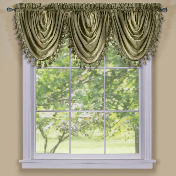 Ombre Waterfall Valance - Sage