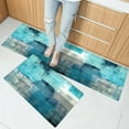 thumbnail image 6 of Omezin Modern Abstract Art Turquoise Kitchen Mats, 17.5" x 29.5" and 17.5" x 49", Anti-Fatigue, 2 Count, 6 of 6