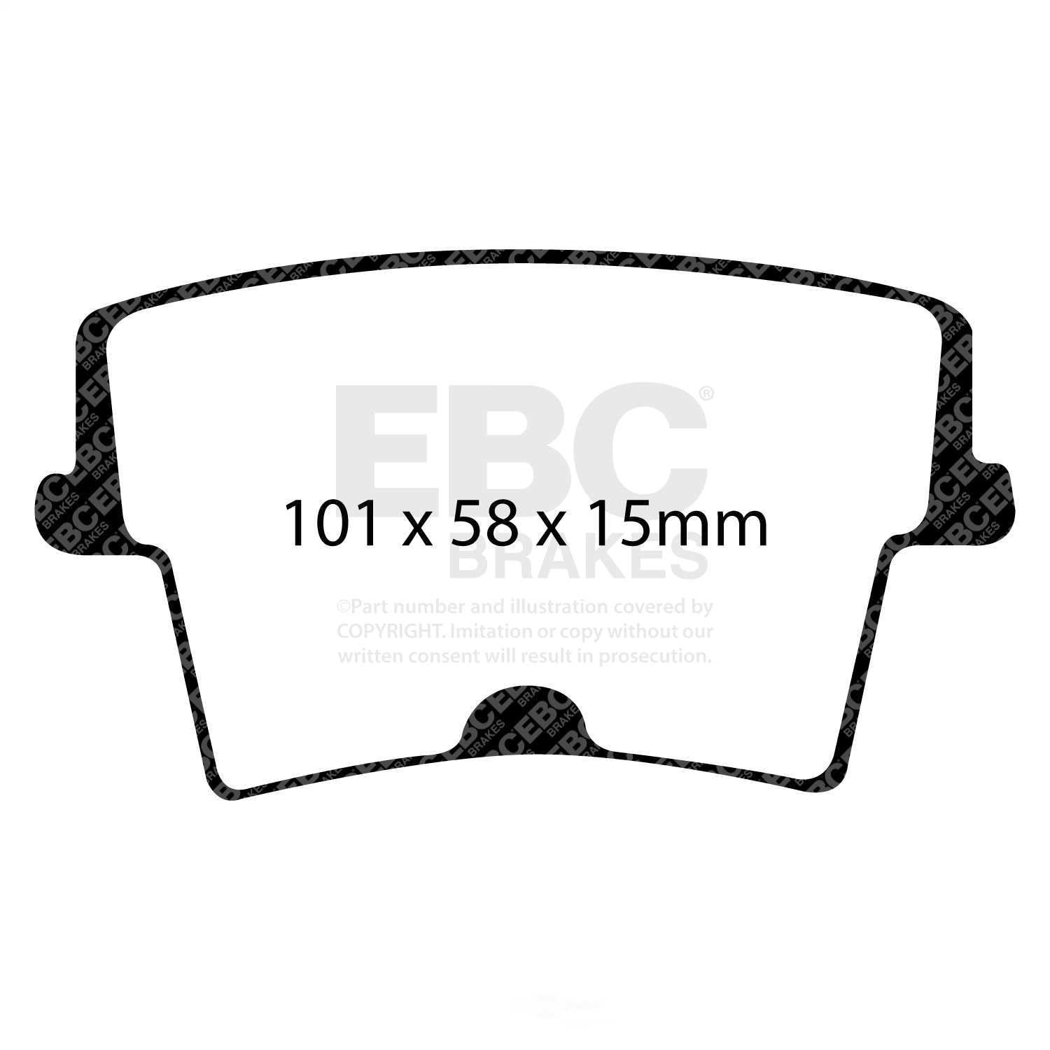 EBC REDSTUFF PADS Fits select: 2005-2006 CHRYSLER 300C, 2006-2022 DODGE CHARGER