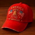 thumbnail image 2 of USA 250th Anniversary Patriotic Baseball Cap Adjustable 250th Anniversary Printed Patriotic Embroidered Hat Ideal Gift for History Enthusiasts & Festival, 2 of 3
