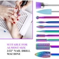 thumbnail image 3 of Kit de taladro eléctrico para uñas, 10 Uds., limas de uñas eléctricas de carburo de tungsteno de 3/32 ", uso en salón en casa, juegos de brocas para uñas, 3 of 5
