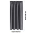 thumbnail image 4 of Xuniizn Blackout Curtains for Bedroom Thermal Insulated - 100%Polyester Black Out Curtains 2 Panels Set Room Darkening Window Curtains for Living Room, Gray, 4 of 5