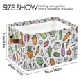 thumbnail image 4 of Yayeee Canvas Storage Basket with Handles for Shelves Fabric Bins Closet Organizer, Purple Vegetables Pattern, 4 of 8