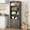 Oak, variant on Farmhouse Bookcase with Doors 11.8in Depth Display Storage Shelves 71.4in Tall Industrial Bookshelf Wooden 6 Shelf Bookshelves for Bedroom, Living Room, Home Office
