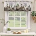 thumbnail image 2 of 2 Pack Valances for Window, Vintage Flowers Short Curtains for Kitchen Bedroom Living Room, Wooden Birds Retro Art Farmhouse Rod Pocket Small Window Treatment Valance Drapes 42 x 18 Inch, 2 of 8