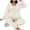 Beige, variant on Lopecy-Sta Women's Flannel Pajamas Winter Casual Square Neck Mid-Length Nightdress Fleece-Lined Comfy Pajamas Sleepwear Set for Women