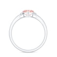 thumbnail image 2 of Rosec Jewels Lab Grown Pink Diamond Heart Promise Ring - Fancy Pink - VVS Quality - 1 Carat - Pink White Diamond Ring - Gift for Women, 18K White Gold, US 7.50, 2 of 8
