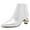 Silver White, variant on XYD Women Classic Crystal Low Heel Ankle Boots Pointed Closed Toe Side Zipper Short Booties Party Fashion Shoes Size 11.5 Silver