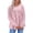 ☃449-Pink, variant on Xuyuer Waffle Knit Tops for Women Empire Waist Flowy Ruffle Peplum Babydoll Tops Crewneck Long Sleeve Tunic Sweaters