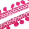 thumbnail image 4 of KLKCMS 3 Yards Ruban Frange 32mm pour Décoration Couture Rouge Rose, 4 of 9