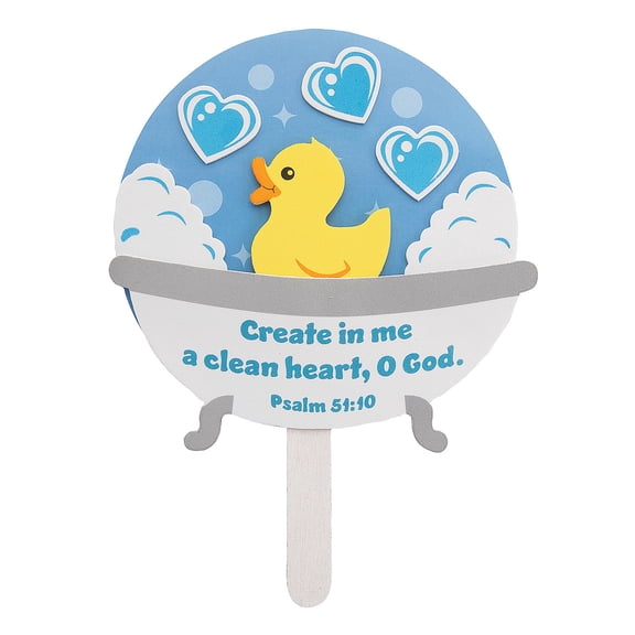 6 3/4" x 7 1/4" Religious Create in Me a Clean Heart Foam Craft Kit - Makes 12