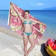thumbnail image 7 of Pink Lotus Microfiber Quick Drying Beach Towel with a Carrying Bag Absorbent and Sand Free Towel for Kids Teens Adults Travel Gym Camping Pool Yoga Outdoor and Picnic, 7 of 7