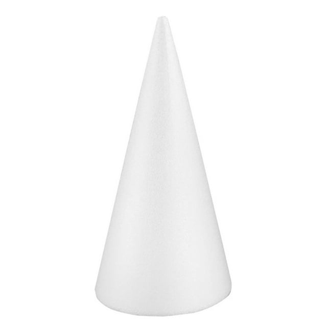 Foam Cone DIY Multi-use Blank Cake Dummy Christmas Tree Cone Craft Cone for Kids