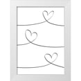 thumbnail image 1 of Uppsala Studio 14x18 White Modern Wood Framed Museum Art Print Titled - One Line 02, 1 of 4