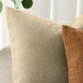thumbnail image 2 of SUSIELADY Pack of 2 Decorative Throw Pillow Covers, 22x22 Inch, Soft Textured Square Cushion Covers with Zipper for Sofa, Couch, Bed, Living Room, Farmhouse, Cozy Accent Pillows, Light Khaki, 2 of 6