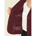 thumbnail image 5 of DARING DIVA Women's Office Work Lapel Collar Stretch Blazer 2XL Deep Red, 5 of 6