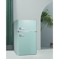 thumbnail image 7 of Northair 3.2 Cu ft Compact Mini Refrigerator Separate Freezer, Small Fridge Double 2-Door Adjustable Removable Retro Stainless Steel Shelves,Green, 7 of 7