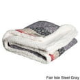thumbnail image 4 of Eddie Bauer Fair Isle Khaki Fleece Throw Blanket, 70" X 50", 4 of 5