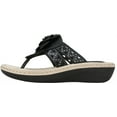 thumbnail image 3 of Women's Cliffs by White Mountain Cynthia Thong Sandal Black Smooth Polyurethane 6 M, 3 of 6