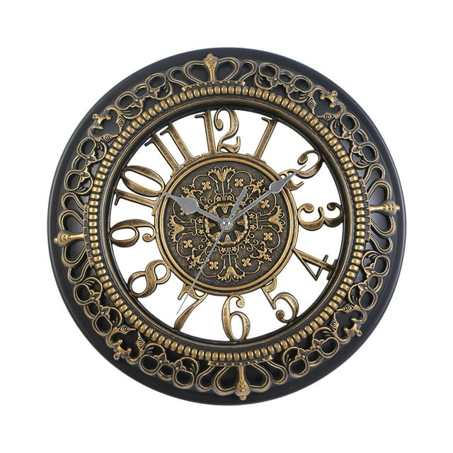Relojes de pared redondos de interior de cocina retro con pilas para la Negro Sunnimix Reloj de pared