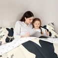 thumbnail image 4 of Erosebridal Cartoon Bunny Silhouette Full Size Comforter Sets,Easter Theme Rustic Plant Leaves Bedding Sets For Girls Kids Reversible 3pcs, 4 of 7