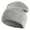 Heather Grey, variant on Tiny Rainbow Iron on Patched 12 Inch Long Knitted Beanie - Black OSFM