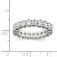 thumbnail image 2 of 925 Sterling Silver Cubic Zirconia Cz Eternity Ring Wedding Fancy Stackable, 2 of 6