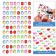 thumbnail image 3 of Uxcell 440 Pcs Gems Stickers para manualidades, 5 hojas de gemas autoadhesivas, pegatinas de strass rectangulares, multicolor, 3 of 5