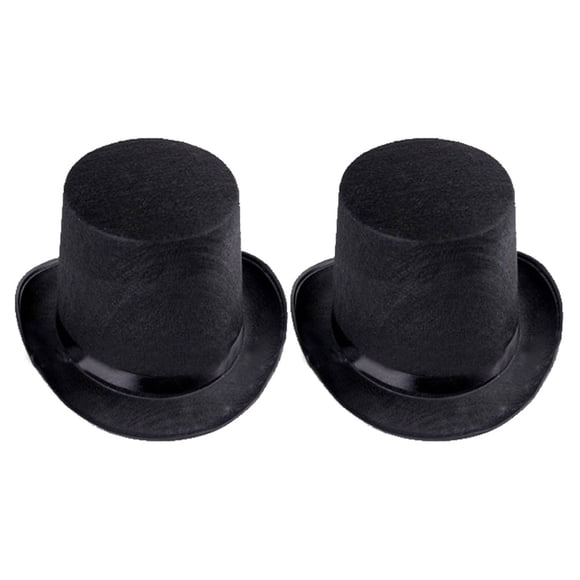 2 sombreros de copa de fieltro para adultos, ideales para fiestas temáticas, cosplay, disfraces y eventos. Perfectos para fiestas de graduación o cosplay.