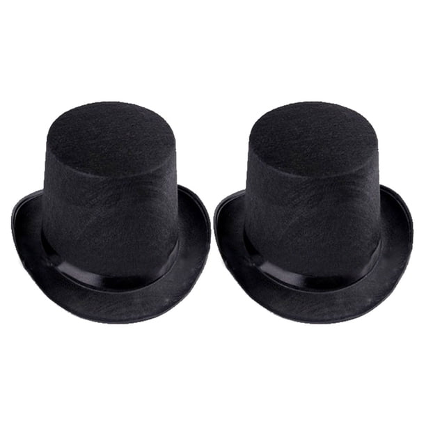 2 sombreros de copa de fieltro para adultos, ideales para fiestas temáticas, cosplay, disfraces y eventos. Perfectos para fiestas de graduación o cosplay.