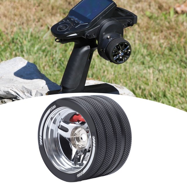 Volant RC en Aluminium pour SANWA, Contrôleurs FUTABA, Design, Léger, Volant RC, avec Frein à Disque Simulé, Compatible avec Séries MT41/MT51/M17