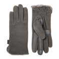 thumbnail image 1 of Guantes isotoner de forro polar elástico para mujer, pantalla táctil, gris jaspeado, 1 of 5