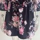 thumbnail image 4 of Vestido casual con estampado floral y hombros descubiertos, manga trompeta, para mujer, M, 4 of 6