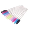 thumbnail image 2 of 100 piezas de cepillos de máscara de pestañas, varitas de pestañas desechables, aplicadores de maquillaje, cepillo de carretes de cejas para extensiones de pestañas, (rosa) oso de fresa Electrónica, 2 of 3