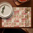 thumbnail image 6 of Pioneer Flower Floral Print Pattern Summer Linen Placemats Set Of 4, Washable Non-Slip Heat Resistant Table Mats for Kitchen, 12x18 Inch, 6 of 6