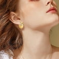 thumbnail image 2 of Vemhel 14K Gold Plated Huggie Earrings Twisted Thick Gold Hoop Earrings for Women Jewelry Gift  20MM, 2 of 5