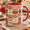 Black, variant on Ceramic Coffee Mug Apple Pie Patchwork Ceramic for Morning Coffee Thanksgiving Bakers