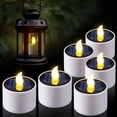 thumbnail image 2 of PYYNA-Solar Candles Outdoor Waterproof, Pack of 6 LED Flameless Solar Tea Lights Candles with Dusk to Dawn Sensor for Windows Outside Lantern Porch Garden Patio Decor, 2 of 4