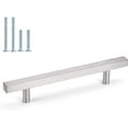 thumbnail image 1 of Goldenwarm 10 Pack Brushed Nickel Cabinet Pulls Stainless Steel Cabinet Hardware Modern Cabinet Handles for Kitchen Cabinet Drawer Pulls, 3-1/2inch Hole Centers, 1 of 6