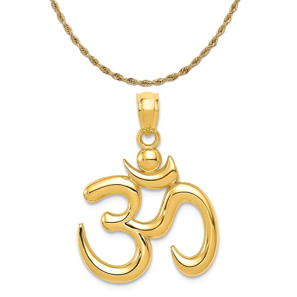 Carat in Karats Carat In Karats 14K Yellow Gold Polished Om Symbol