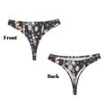 thumbnail image 3 of Balery Wildflower Watercolor 1 Tangas de Algodón para Mujer con Estampado – Ropa Interior Sexy, Transpirable, G-string-Medium, 3 of 6
