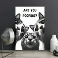 thumbnail image 3 of Are You Pooping Funny Cat Wall Art Poster Humorous Bathroom Decor for Living Room Bedroom Office Restaurant Bar Unframed Gift Idea, UNFRAMED 24x36, 3 of 4