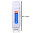 thumbnail image 2 of Grabadora de voz U-disk, interfaz USB 2.0 recargable, grabadora de audio para conversaciones y reuniones, color blanco Noticed EL5111-02B, 2 of 2