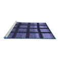 thumbnail image 2 of Ahgly Company Machine Washable Indoor Round Abstract Blue Modern Area Rugs, 3' Round, 2 of 4