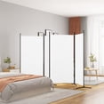 thumbnail image 1 of vidaXL 4-Panel Room Divider White 346x180 cm Fabric, 1 of 5