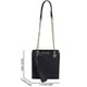 thumbnail image 1 of Bolso De Hombro Bolso bandolera para mujer Bolso de hombro con cadena de PU informal Monederos Tendencias Bolsos (Negro), 1 of 2