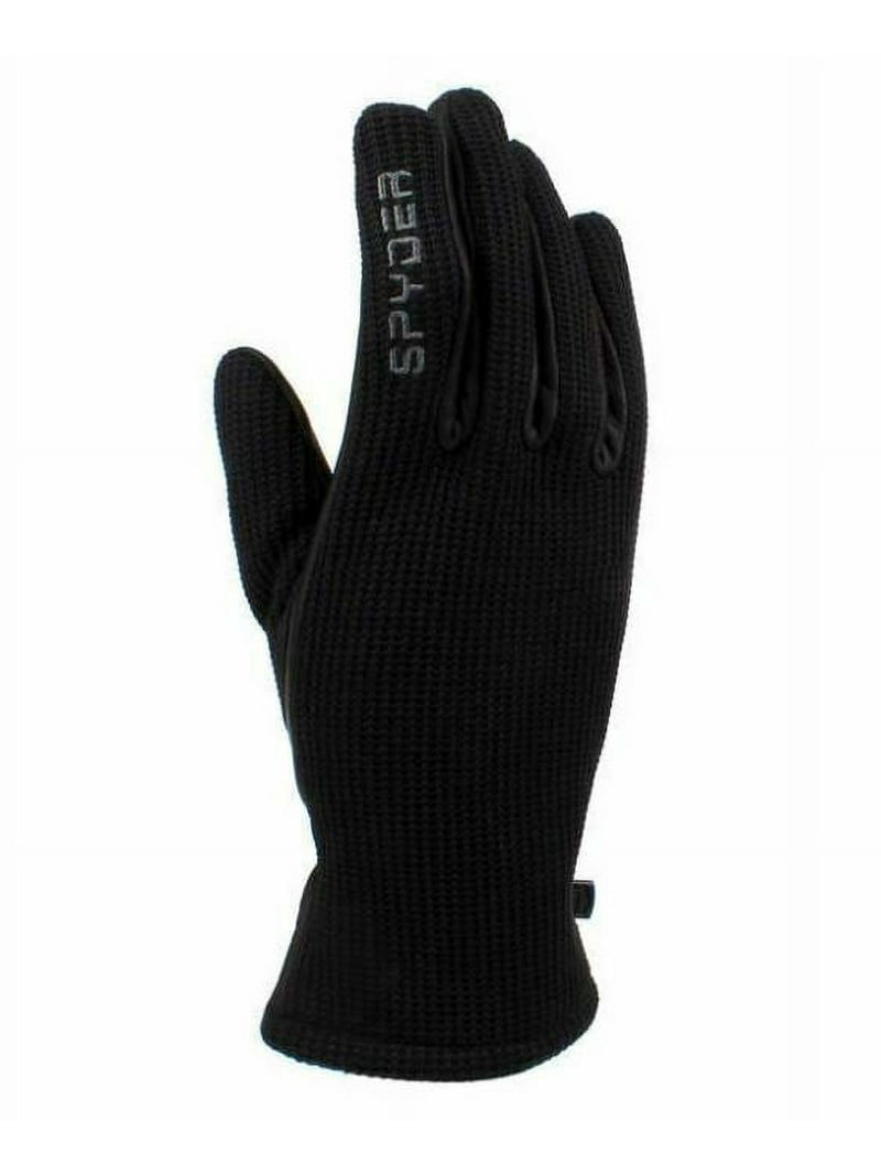 小物 Spyder Gloves Black M Amazon.com: Spyder Leather Palm Black Gloves (Medium