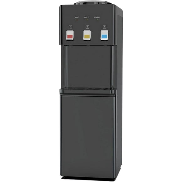 Dispensador de Agua Bluelander, 3 Ajustes de Temperatura con Gabinete de Almacenamiento, Negro