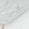 thumbnail image 6 of Contemporary Home Living 43" White and Beige Rectangular Italian Carrara Marble Coffee Table with, 6 of 9