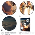 thumbnail image 3 of Designart "Launch of the Space Shuttle III" Space Shuttle Floater Framed Canvas Art Print, 3 of 7